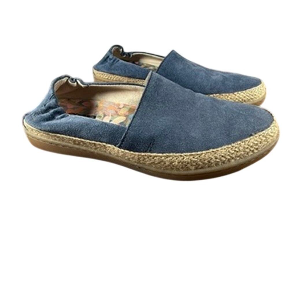 Born Castries Women's Blue Suede Espadrille Slip On Flats Shoes 6M - Picture 5 of 11